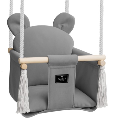 HUŚTAWKA DLA DZIECI GREY VELVET