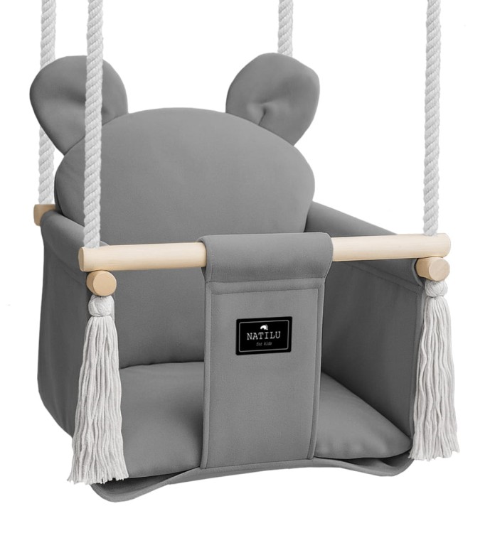 HUŚTAWKA DLA DZIECI GREY VELVET